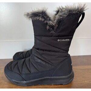 Columbia Minx Slip V Boot Womens Black Waterproof Winter Boots BL2306-010 Size 6